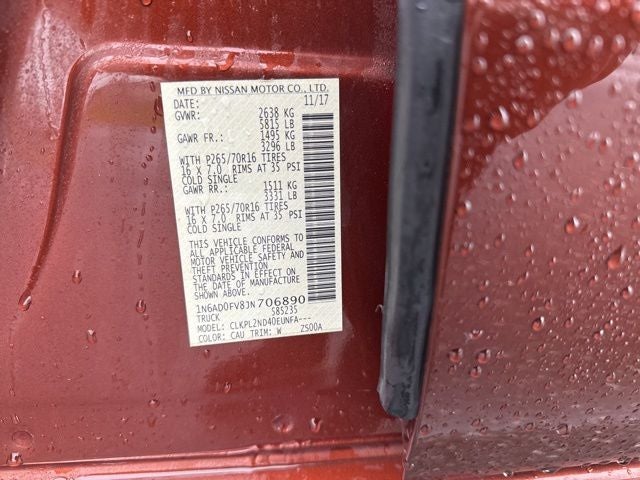 2018 Nissan Frontier SV