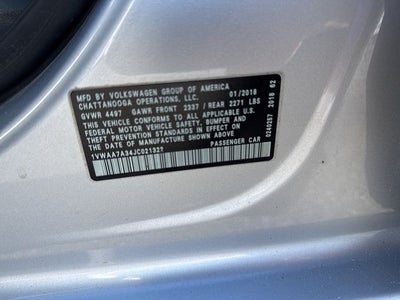 2018 Volkswagen Passat 2.0T S IN-TRANSIT