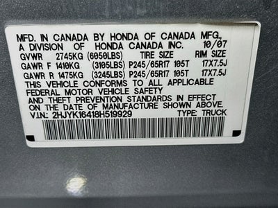 2008 Honda Ridgeline RTS