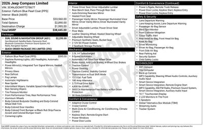 2026 Jeep Compass Limited