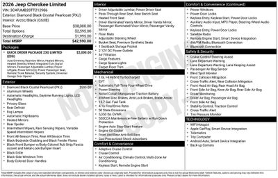 2026 Jeep Cherokee Limited