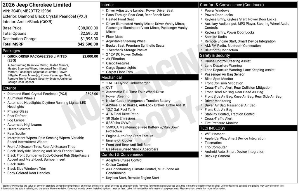 2026 Jeep Cherokee Limited