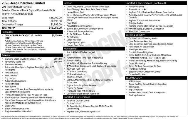 2026 Jeep Cherokee Base