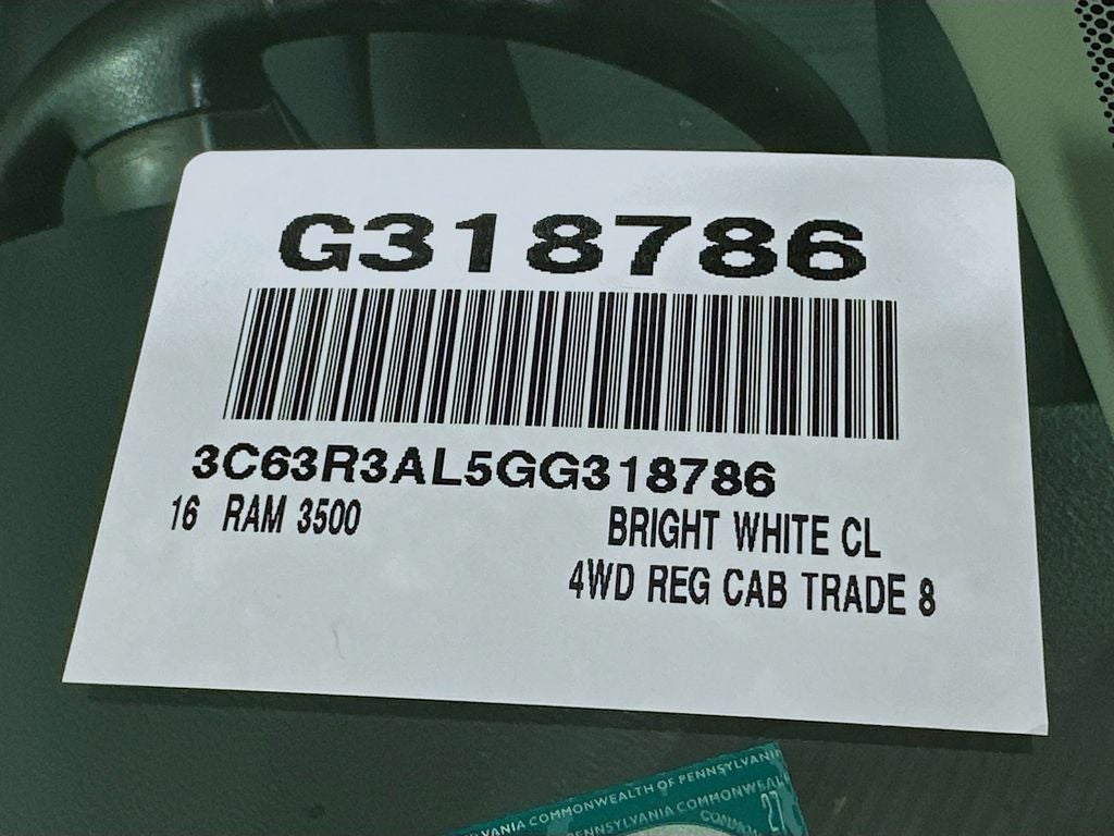 2016 RAM 3500 Tradesman