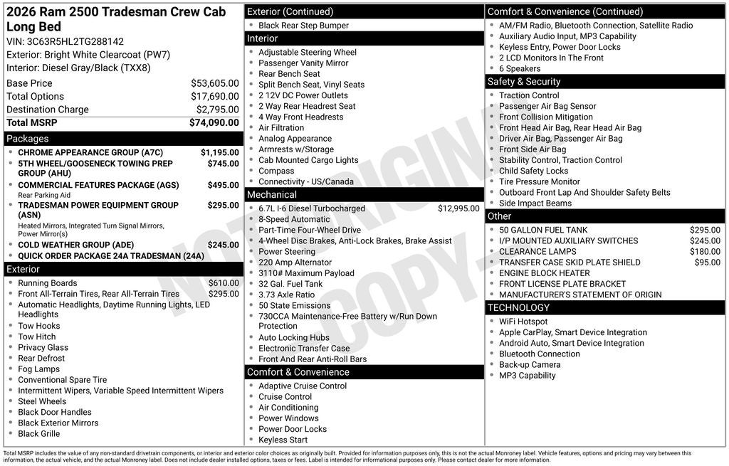 2026 RAM 2500 Tradesman
