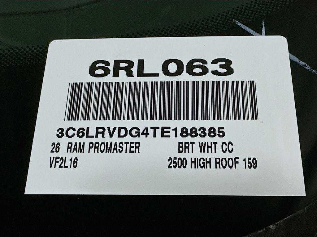 2026 RAM ProMaster 2500 High Roof