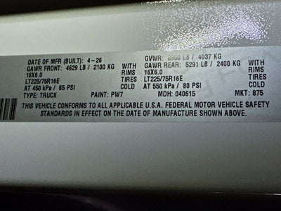 2026 RAM ProMaster 2500 High Roof
