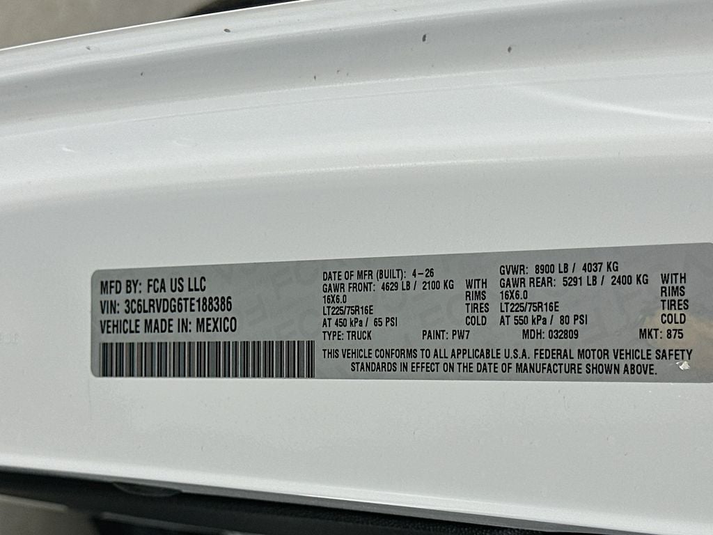 2026 RAM ProMaster 2500 High Roof