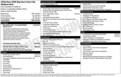 2026 RAM 2500 Big Horn