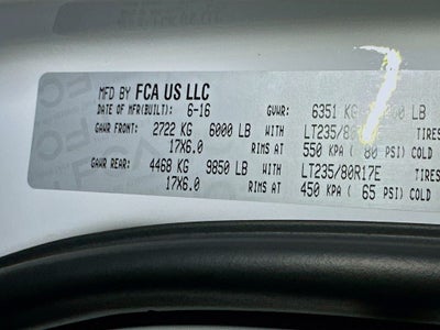 2016 RAM 3500 SLT 172 WB