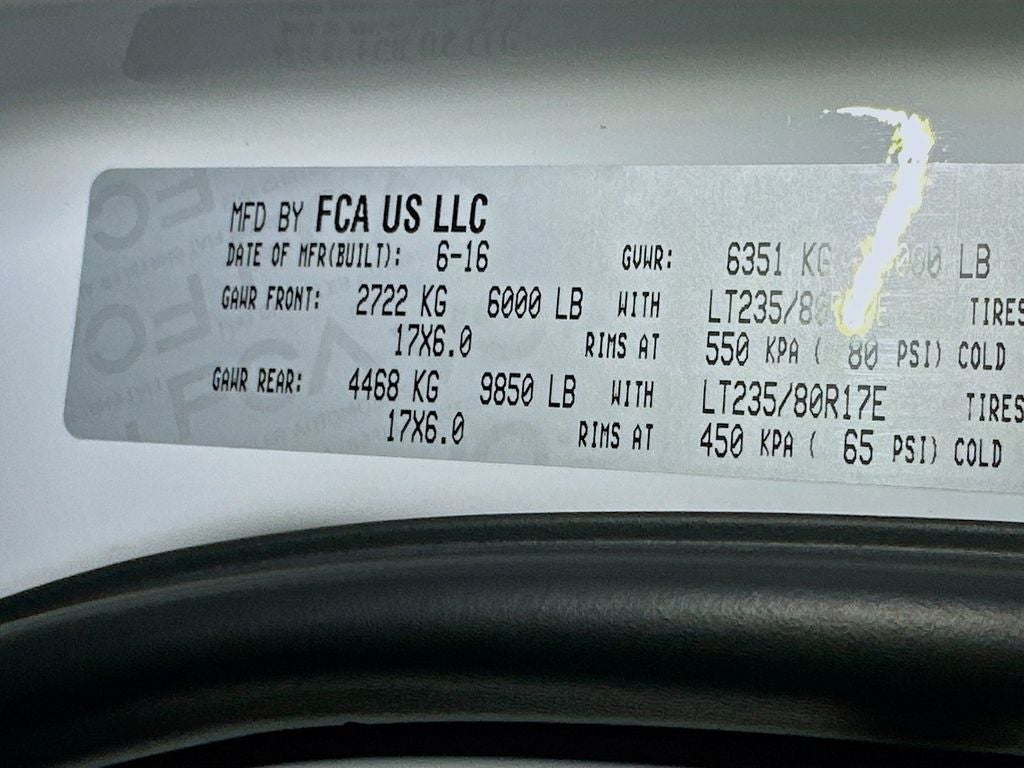 2016 RAM 3500 SLT 172 WB