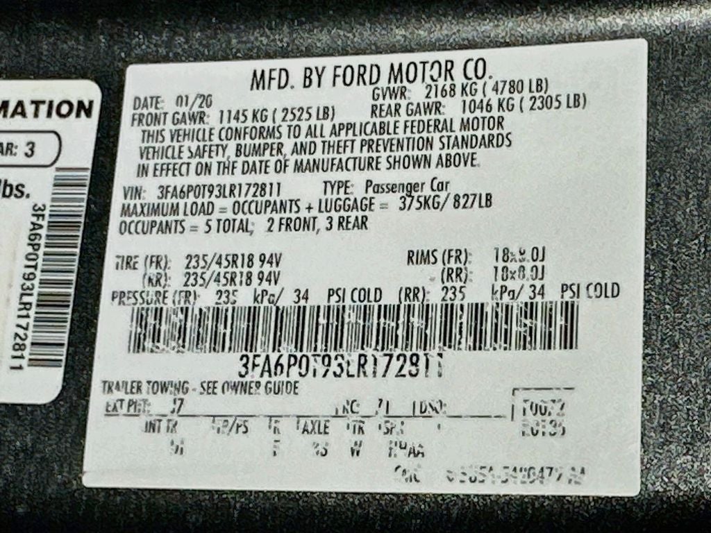 2020 Ford Fusion SE