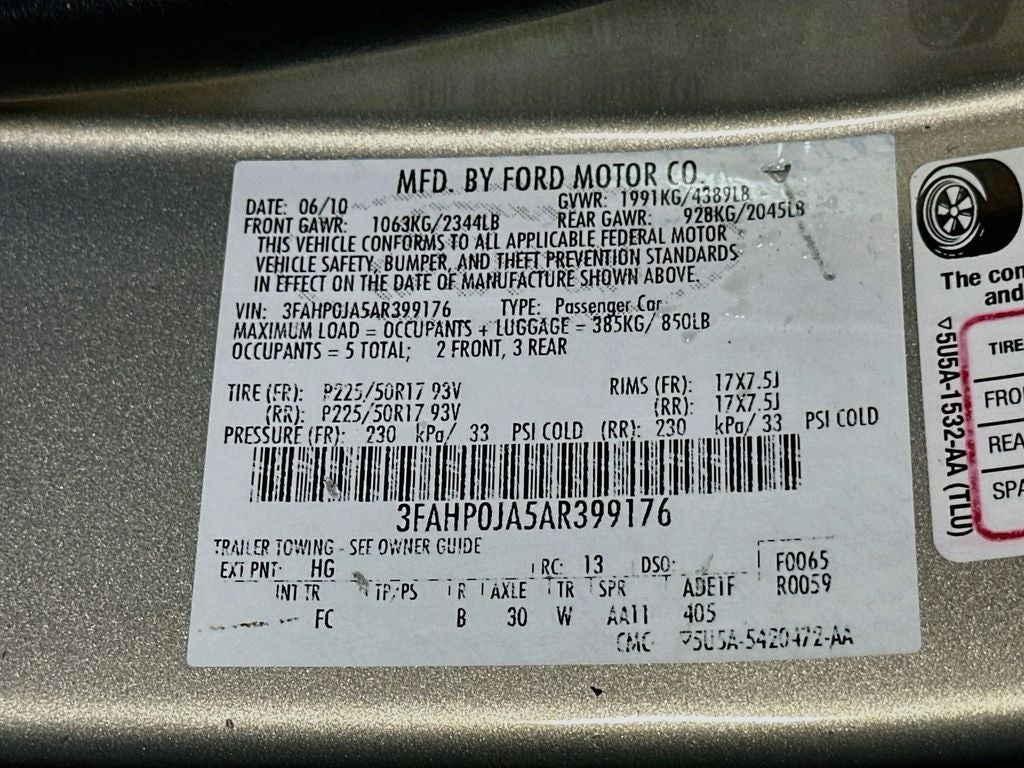 2010 Ford Fusion SEL