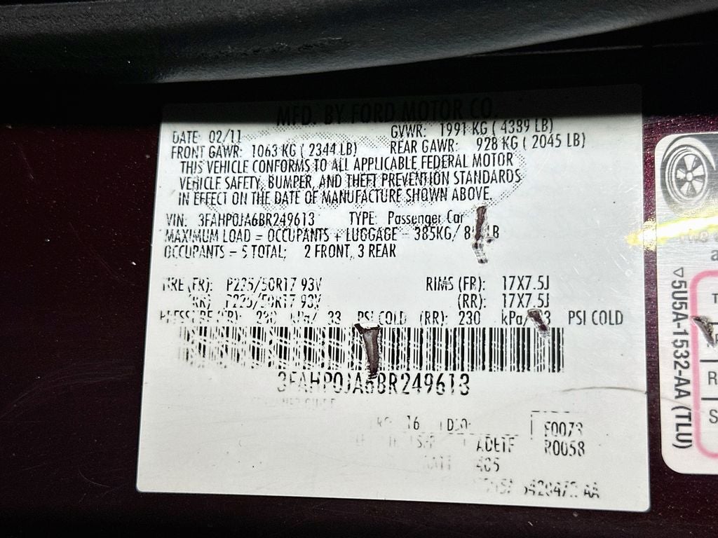 2011 Ford Fusion SEL