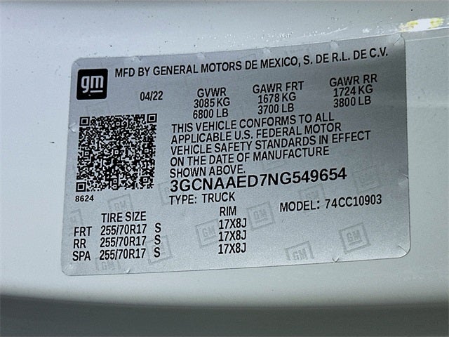 2022 Chevrolet Silverado 1500 WT