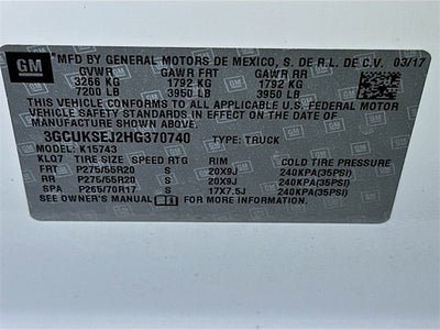 2017 Chevrolet Silverado 1500 LTZ 2LZ