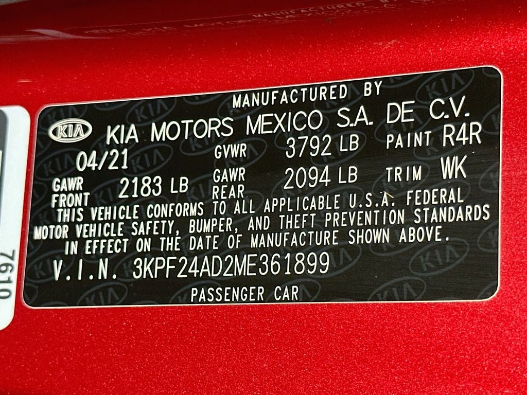 2021 Kia Forte LXS