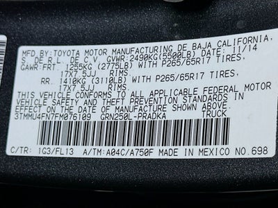 2015 Toyota Tacoma Base V6