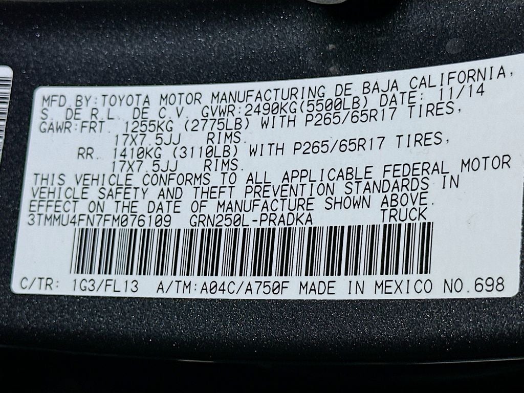 2015 Toyota Tacoma Base V6