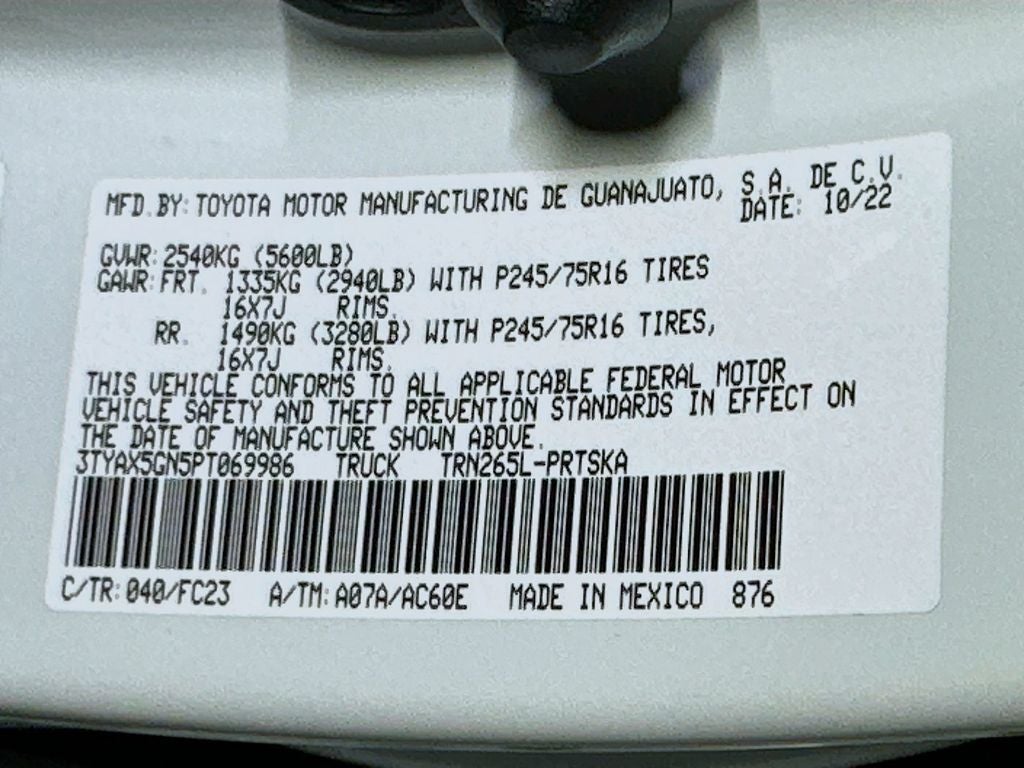 2023 Toyota Tacoma SR5