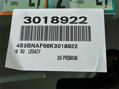 2019 Subaru Legacy 2.5i Premium