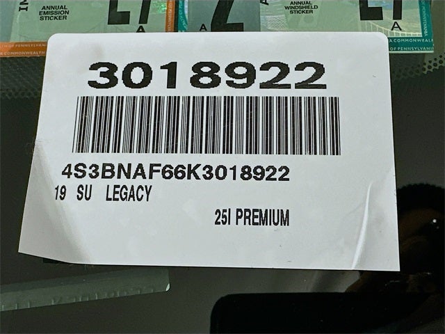 2019 Subaru Legacy 2.5i Premium