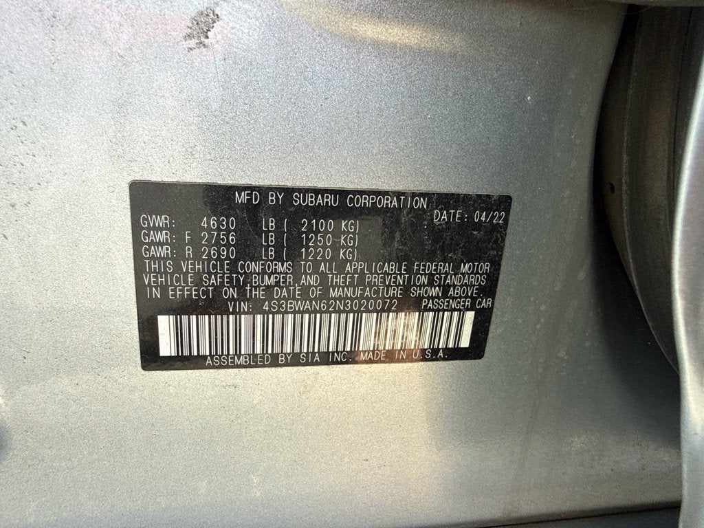 2022 Subaru Legacy Limited