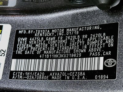 2019 Toyota Camry SE