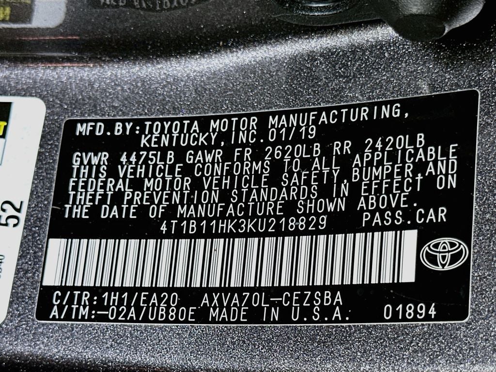 2019 Toyota Camry SE