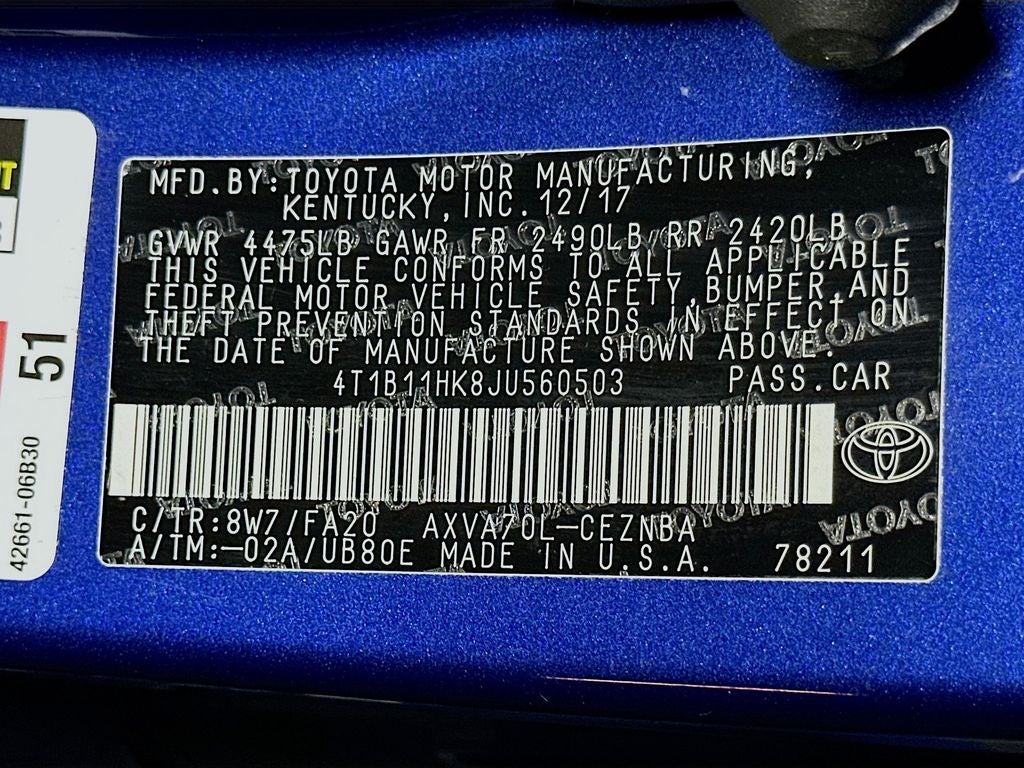 2018 Toyota Camry LE