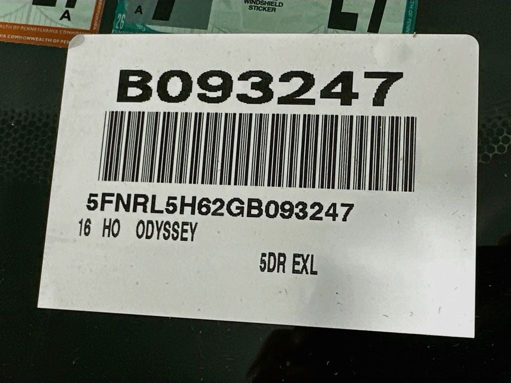 2016 Honda Odyssey EX-L