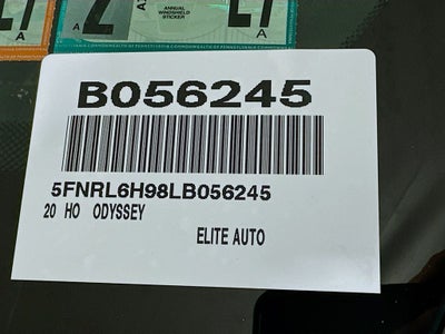 2020 Honda Odyssey Elite