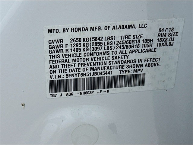 2018 Honda Pilot EX-L