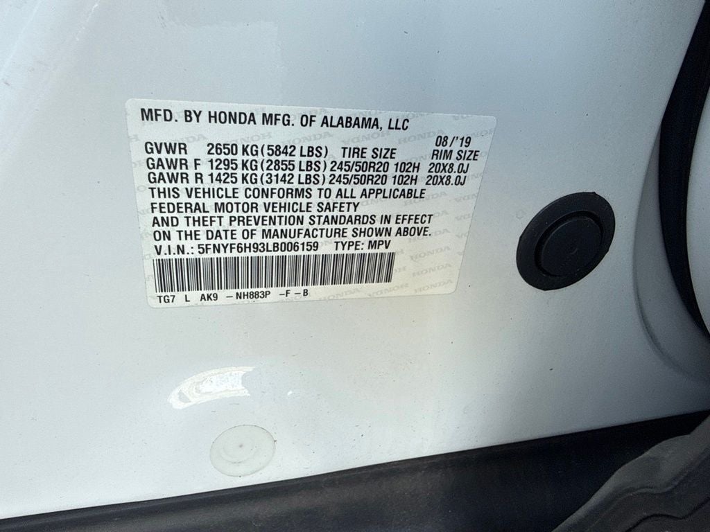 2020 Honda Pilot Touring 8 Passenger