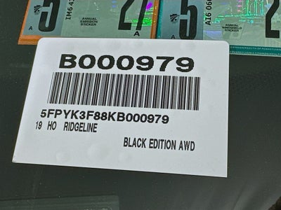 2019 Honda Ridgeline Black Edition