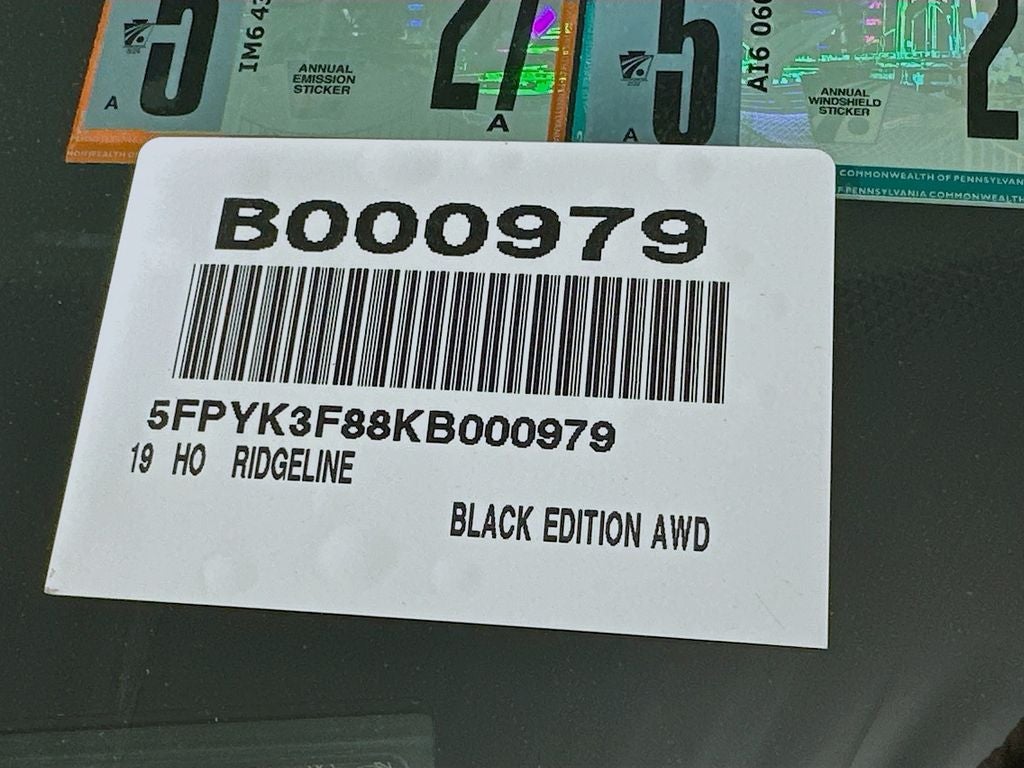 2019 Honda Ridgeline Black Edition