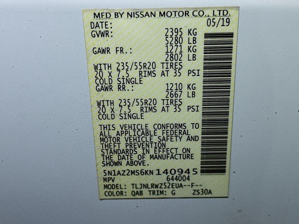 2019 Nissan Murano SL