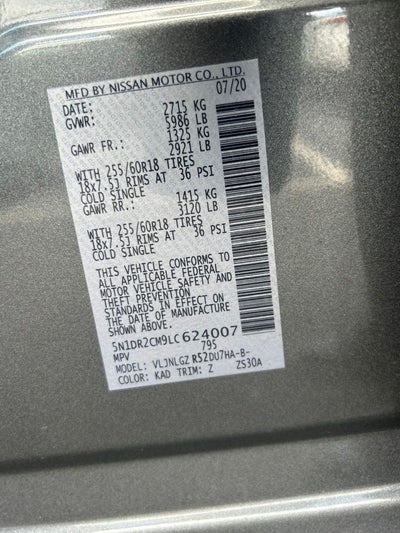2020 Nissan Pathfinder SL