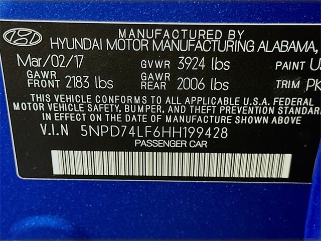 2017 Hyundai Elantra SE