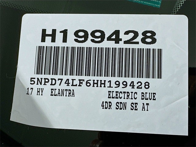 2017 Hyundai Elantra SE