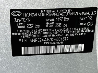 2019 Hyundai Sonata SE