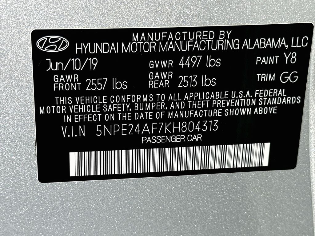 2019 Hyundai Sonata SE