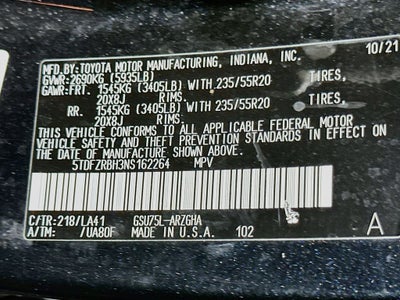 2022 Toyota Highlander Platinum