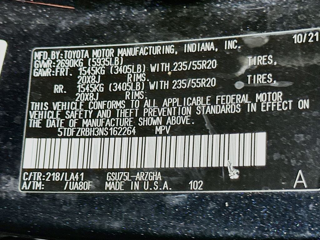 2022 Toyota Highlander Platinum