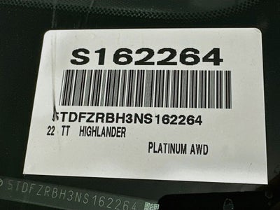 2022 Toyota Highlander Platinum