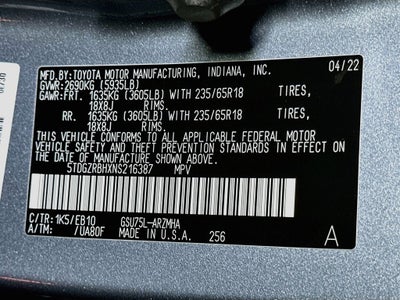 2022 Toyota Highlander XLE