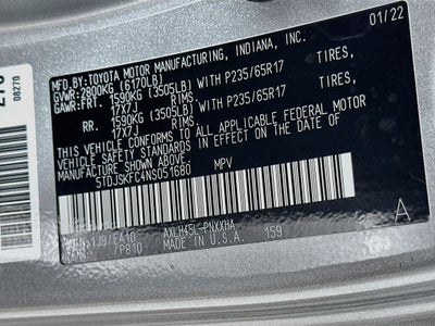 2022 Toyota Sienna XLE 7 Passenger