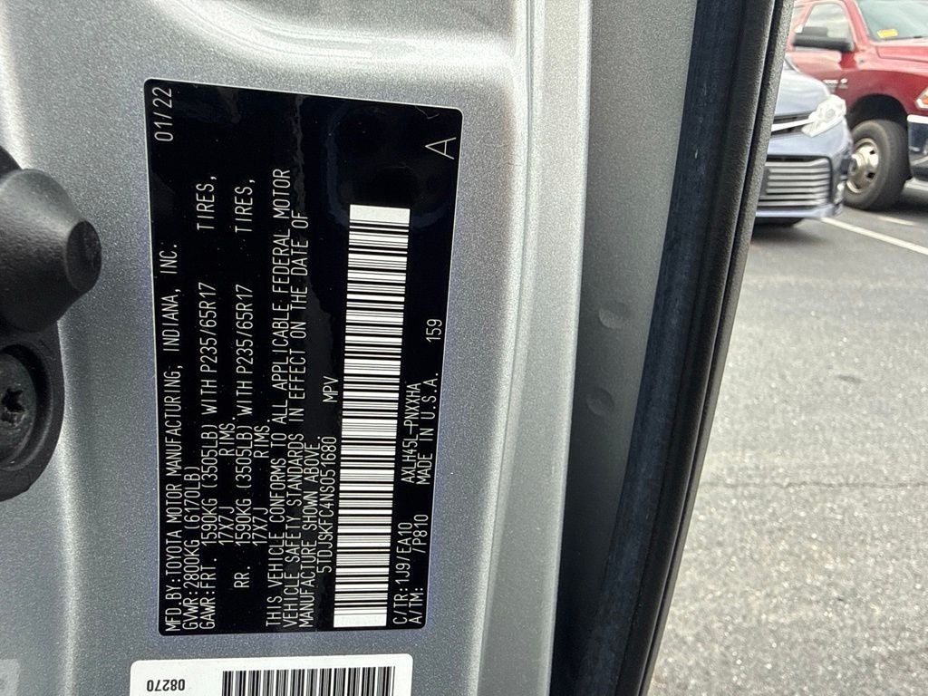 2022 Toyota Sienna XLE 7 Passenger