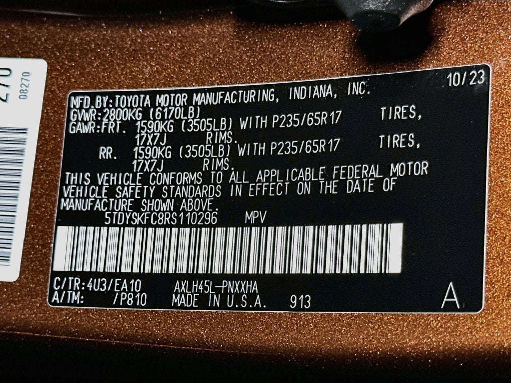 2024 Toyota Sienna XLE 7 Passenger