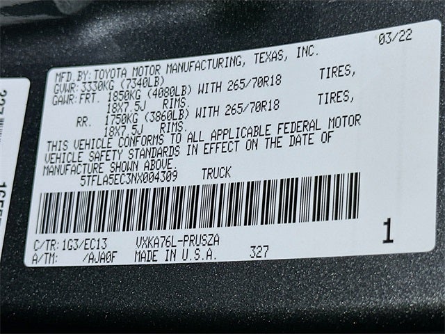 2022 Toyota Tundra SR5